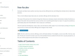 free-for.dev: la boîte à outils gratuite que tout développeur web devrait connaître